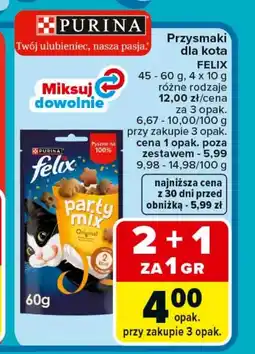 Carrefour Przysmak dla kota Felix oferta