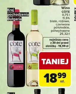 Carrefour Market Wino półsłodkie Cote oferta
