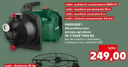 Kaufland PARKSIDE Akumulatorowa pompa ogrodowa oferta
