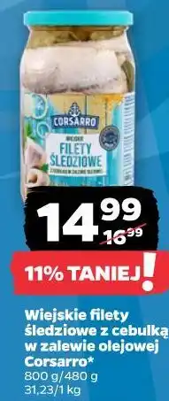 Netto Wiejskie filety śledziowe z cebulką w zalewie olejowej Corsarro oferta