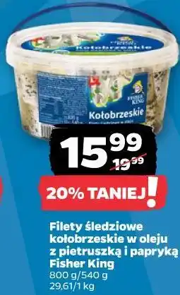 Netto Filety śledziowe kołobrzeskie w oleju z pietruszką i papryką Fisher King oferta