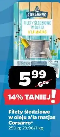 Netto Filety śledziowe w oleju a'la matjas Corsarro oferta