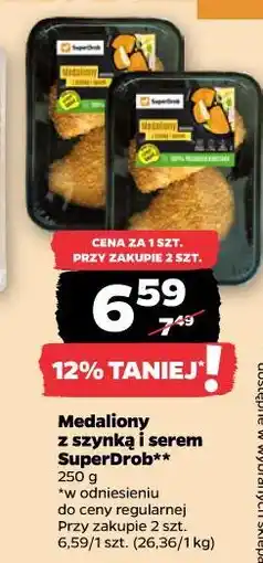 Netto Medaliony z szynką i serem SuperDrob oferta