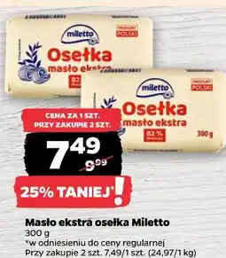 Netto Masło ekstra osełka Miletto oferta
