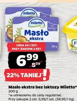 Netto Masło ekstra bez laktozy Miletto oferta