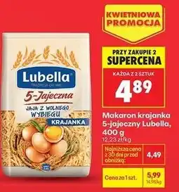 Biedronka Makaron krajanka 5-jajeczny Lubella oferta