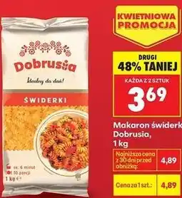 Biedronka Makaron świderki Dobrusia oferta