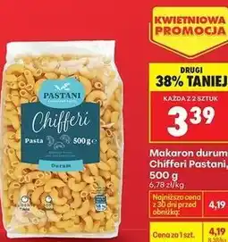 Biedronka Makaron durum Chifferi Pastani oferta