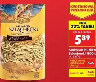 Biedronka Makaron kluski tarte Szlachecki oferta