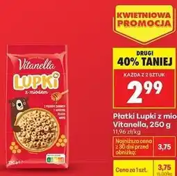 Biedronka Płatki Lupki z miodem Vitanella oferta