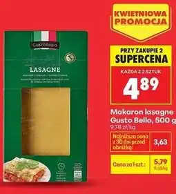 Biedronka Makaron lasagne Gusto Bello oferta