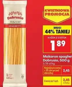 Biedronka Makaron spaghetti Dobrusia oferta