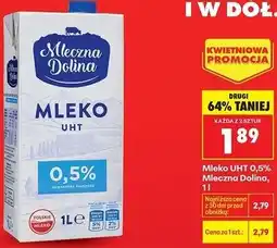 Biedronka Mleko UHT 0,5% Mleczna Dolina oferta