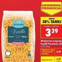 Biedronka Makaron express fusilli Pastani oferta