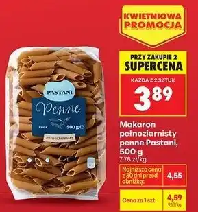 Makaron pełnoziarnisty penne Pastani