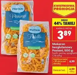 Biedronka Makaron bezglutenowy Pastani, 500 g: fusilli, penne, spaghetti oferta