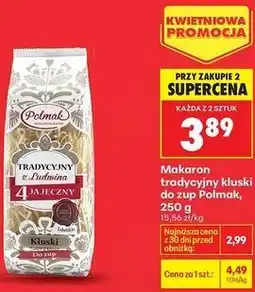 Biedronka Makaron tradycyjny kluski do zup Polmak oferta