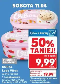Kaufland KORAL Lody Vibes różne rodzaje 1 l opakowanie oferta
