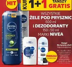 Kaufland WSZYSTKIE ŻELE POD PRYSZNIC 500 ml i DEZODORANTY 150 i 50 ml MARKI NIVEA oferta