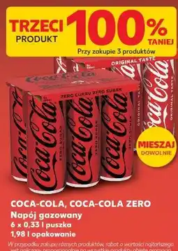 Kaufland COCA-COLA, COCA-COLA ZERO Napój gazowany 6 x 0,33 l puszka 1,98 l opakowanie oferta