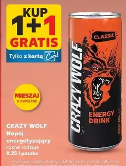 Kaufland CRAZY WOLF Napój energetyzujący różne rodzaje 0,25 l puszka oferta