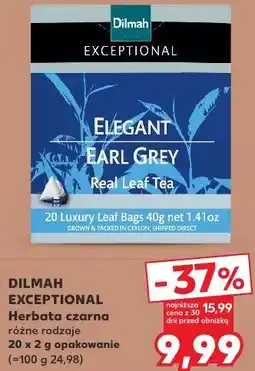 Kaufland DILMAH EXCEPTIONAL Herbata czarna różne rodzaje 20 x 2 g opakowanie oferta