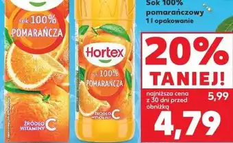 Kaufland HORTEX Sok 100% pomarańczowy 1 l opakowanie oferta