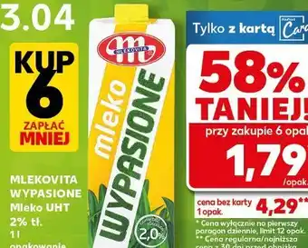 Kaufland MLEKOVITA WYPASIONE Mleko UHT 2% tł oferta