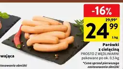 Intermarche Parówki z cielęciną PROSTO Z WĘDLINIARNI oferta