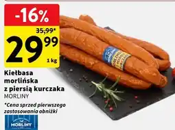 Intermarche Kiełbasa morlińska z piersią kurczaka MORLINY oferta