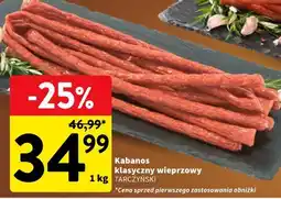 Intermarche Kabanos klasyczny wieprzowy TARCZYŃSKI oferta