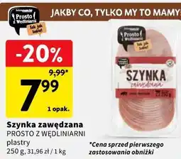 Intermarche Szynka zawędzana PROSTO Z WĘDLINIARNI oferta