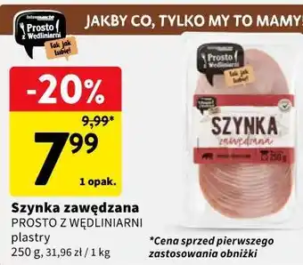 Intermarche Szynka zawędzana PROSTO Z WĘDLINIARNI oferta