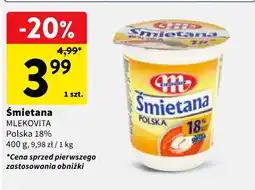 Intermarche Śmietana MLEKOVITA Polska 18% oferta
