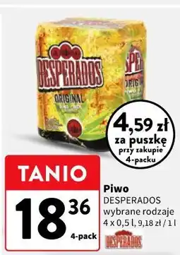 Intermarche Piwo Desperados wybrane rodzaje oferta