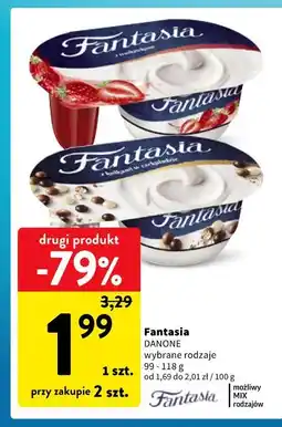 Intermarche Fantasia DANONE wybrane rodzaje oferta