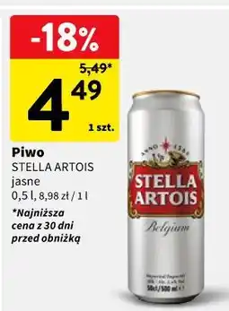 Intermarche Piwo Stella Artois jasne oferta