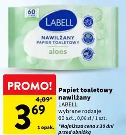 Intermarche Papier toaletowy nawilżany LABELL wybrane rodzaje 60 szt oferta