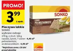 Intermarche Pieczywo lekkie SONKO wybrane rodzaje oferta