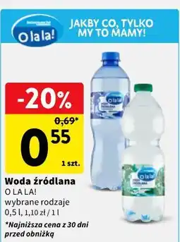 Intermarche Woda źródlana O LA LA! oferta