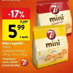 Intermarche Mini rogaliki 7DAYS wybrane rodzaje oferta