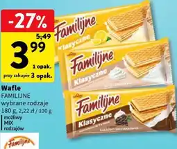 Intermarche Wafle FAMILIJNE wybrane rodzaje oferta