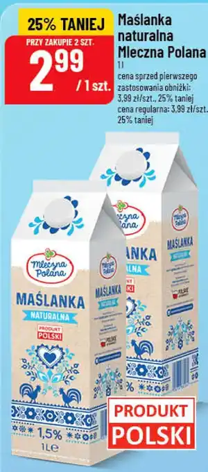 Polomarket Maślanka naturalna Mleczna Polana oferta