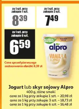 Auchan Jogurt lub skyr sojowy Alpro oferta