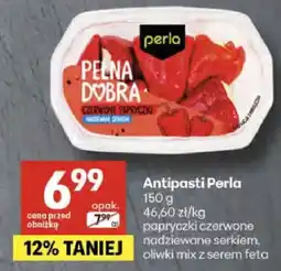 Delikatesy Centrum Antipasti papryczki czerwono podwędzone z serem, oliwki mix z serem feta oferta