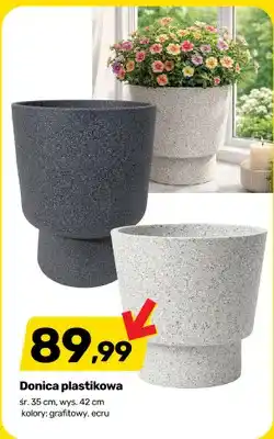 Bricomarche Doniczka plastikowa grafitowa oferta