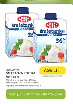 Stokrotka Śmietanka polska UHT 36% oferta