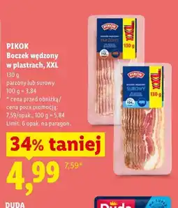 Lidl Boczek wędzony w plastrach, XXL surowy oferta