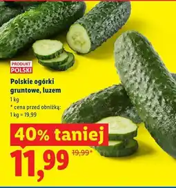 Lidl Ogórki gruntowe polskie luzem oferta