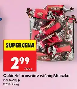 Biedronka Cukierki brownie z wiśnią Mieszko na wagę oferta